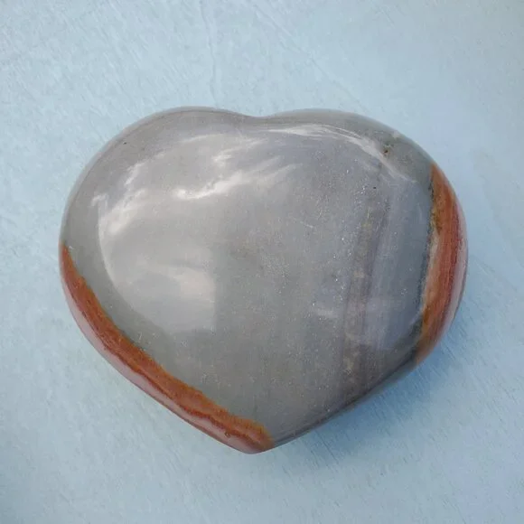 Polychrome Jasper Heart Large (PC207) - Picture 5 of 6